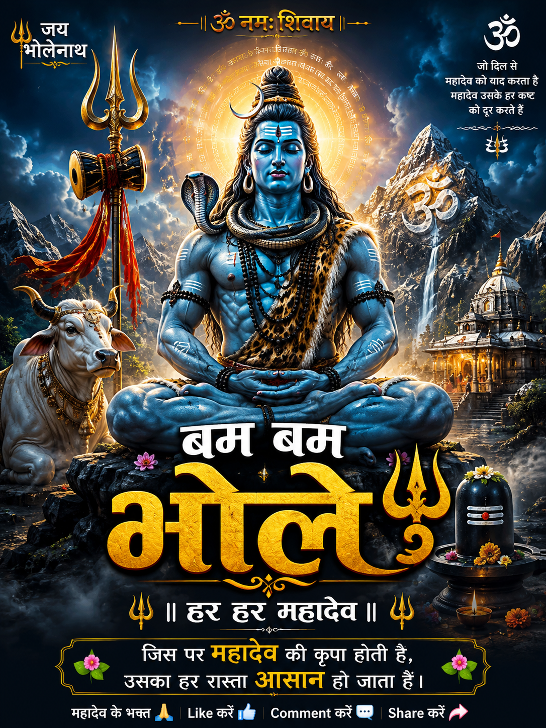 🔱 बम बम भोले! हर हर महादेव! 🙏